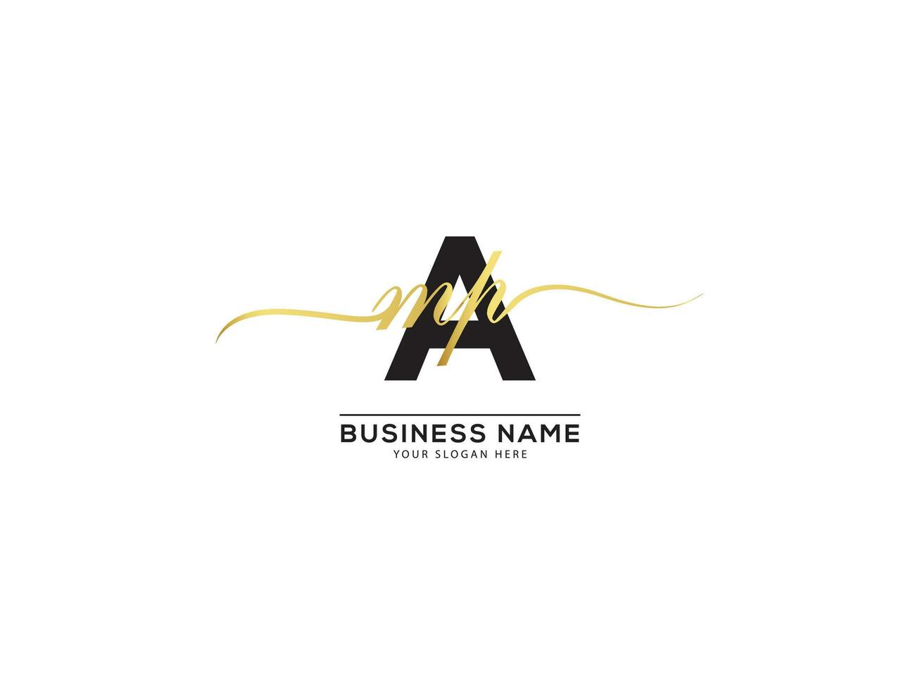 monogram handtekening brieven amp logo ontwerp vector icoon