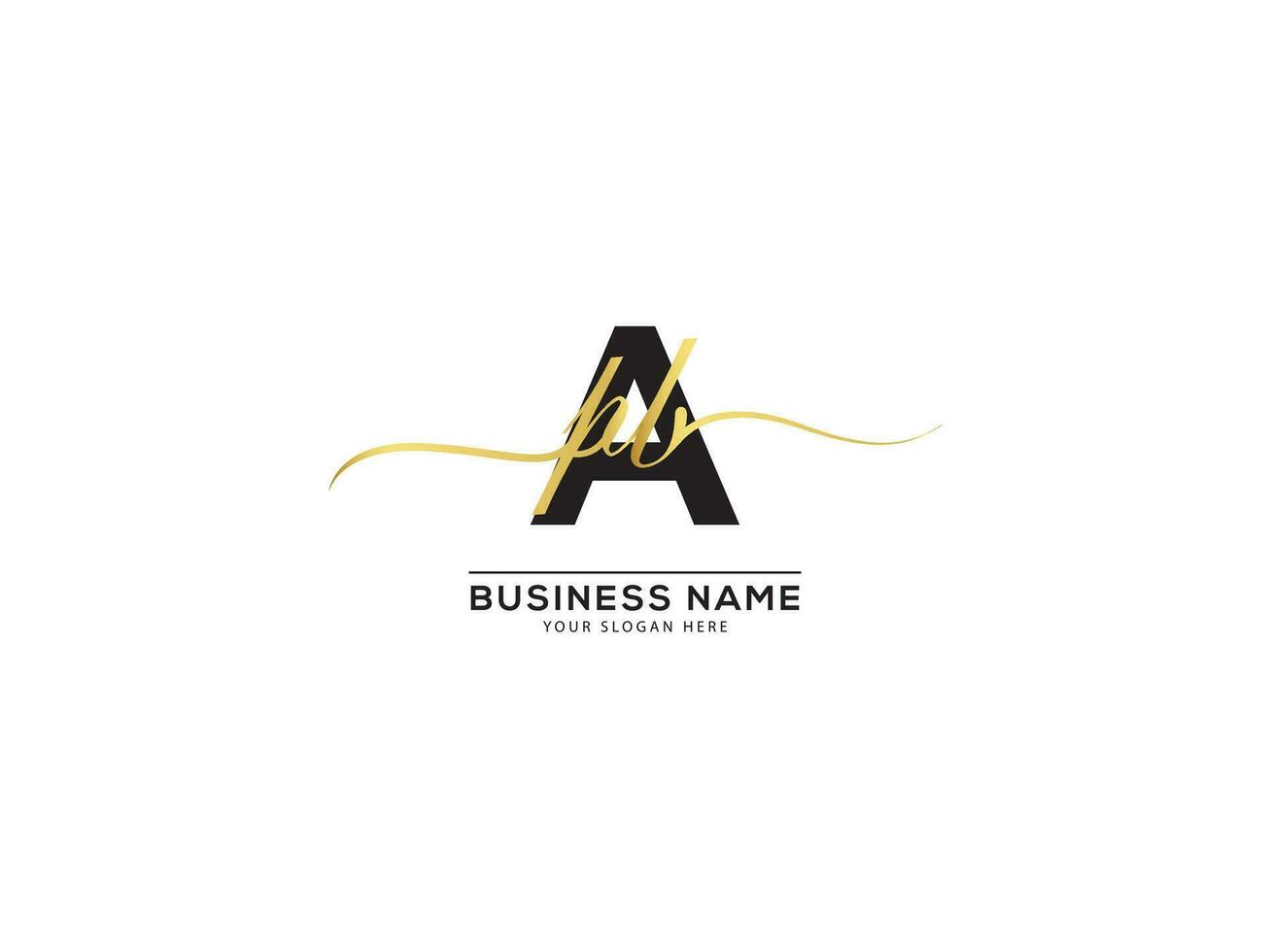 eerste luxe apb logo icoon vector handtekening brief