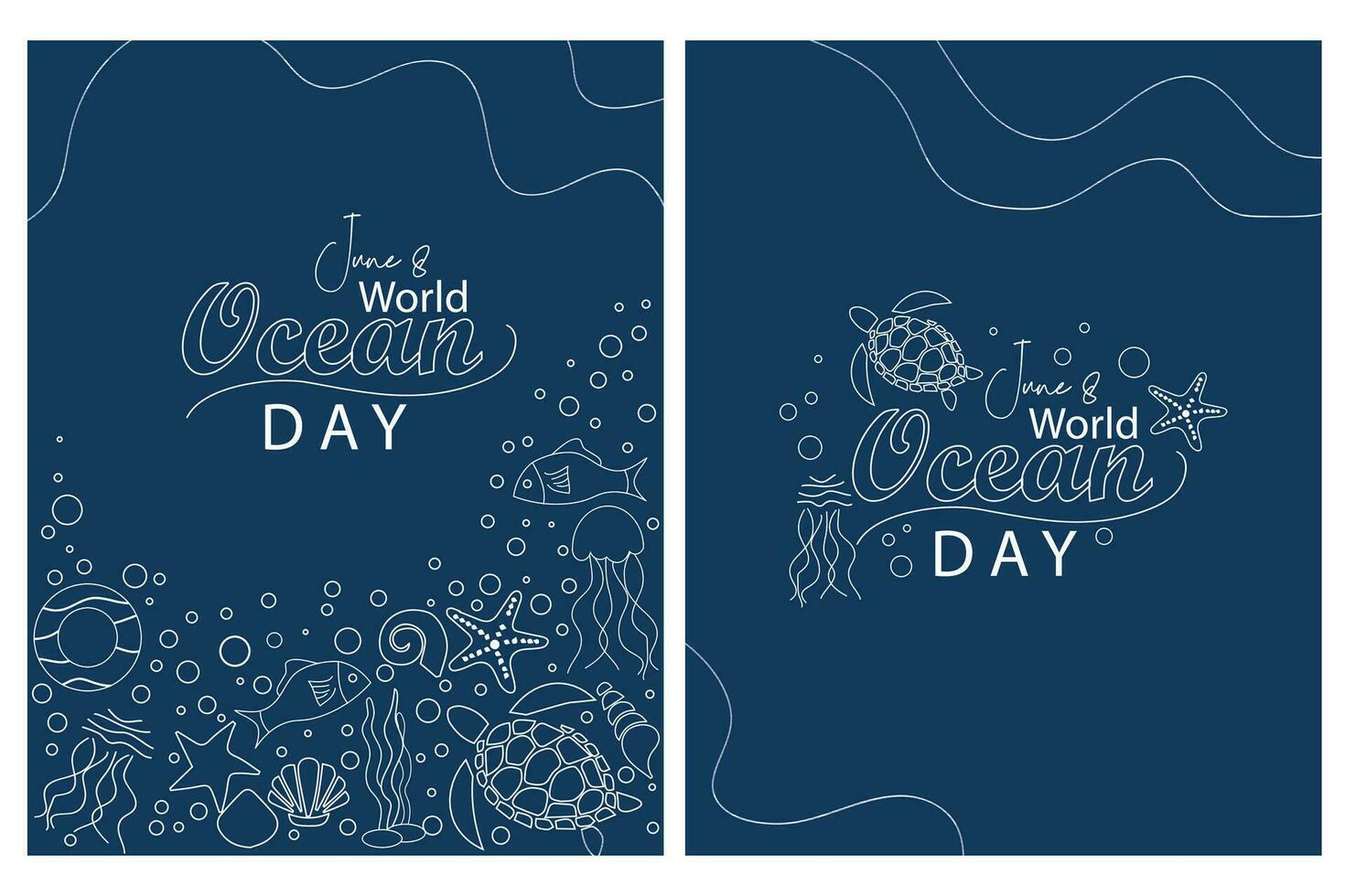 gelukkig wereld oceanen dag achtergrond vector