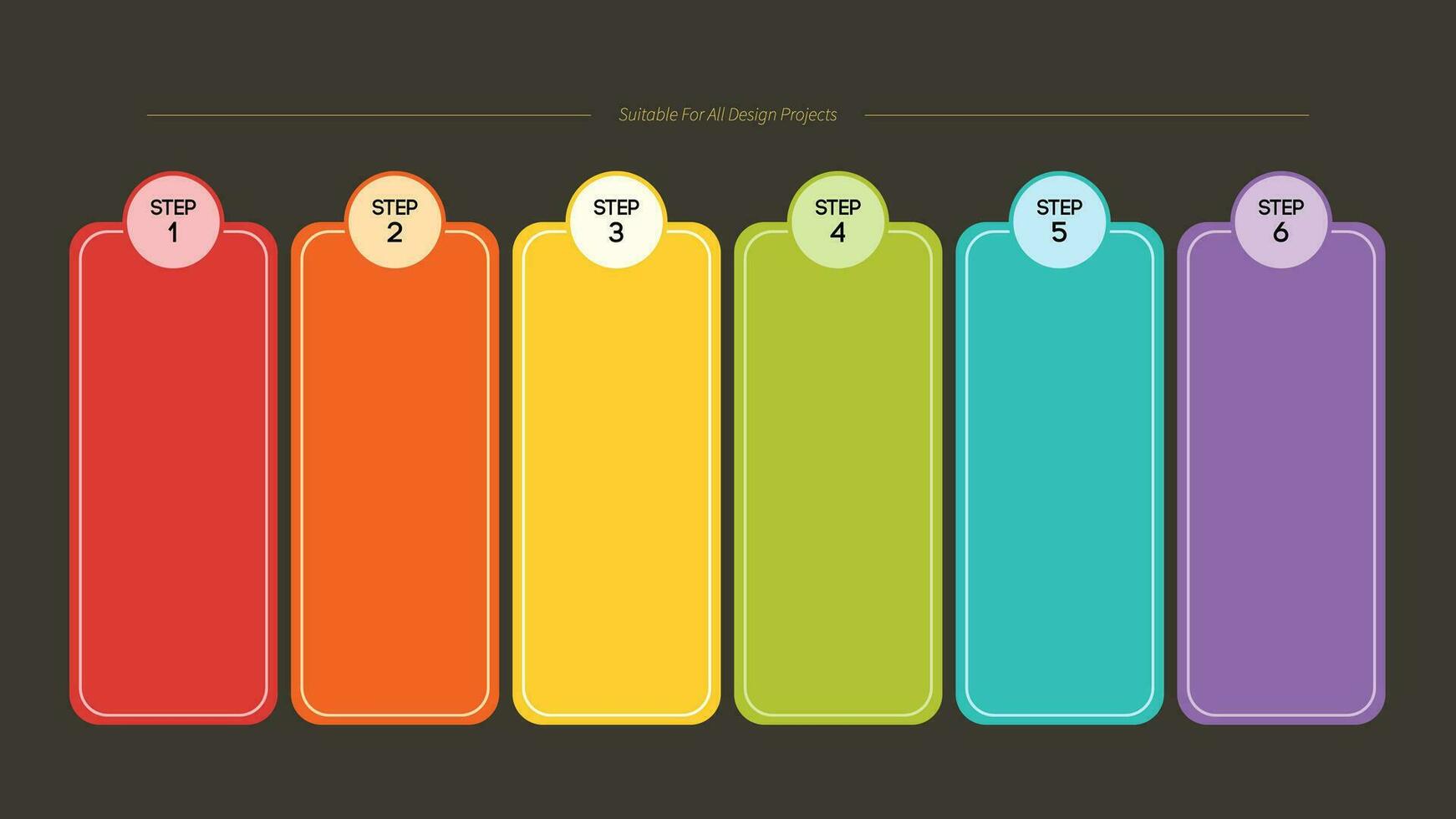 regenboog kleur palet achtergrond kogel points stap stadium label. kleur markeringen infographic ontwerp elementen reeks vector