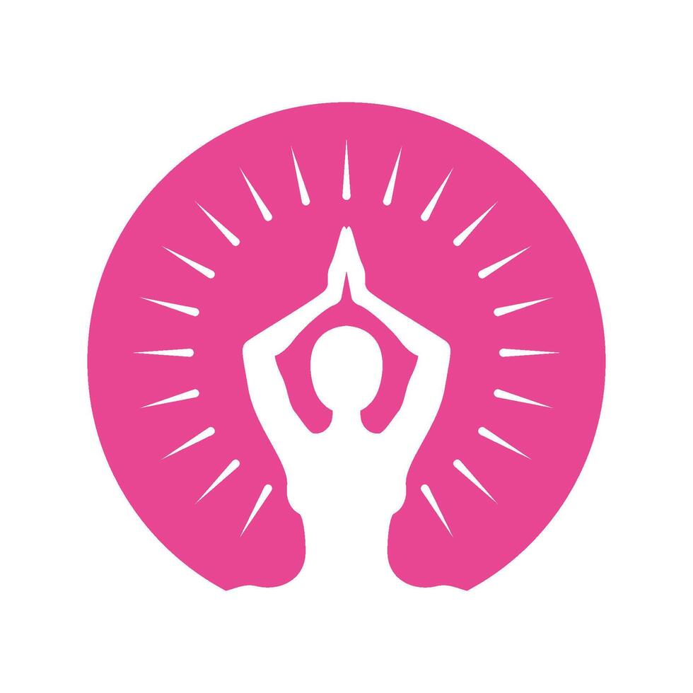 yoga logo icoon ontwerp vector