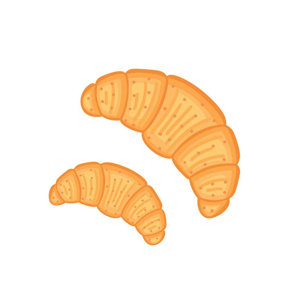 croissants, bakkerij. illustratie voor afdrukken, achtergronden, covers en verpakking. beeld kan worden gebruikt voor groet kaarten, affiches, stickers en textiel. geïsoleerd Aan wit achtergrond. vector