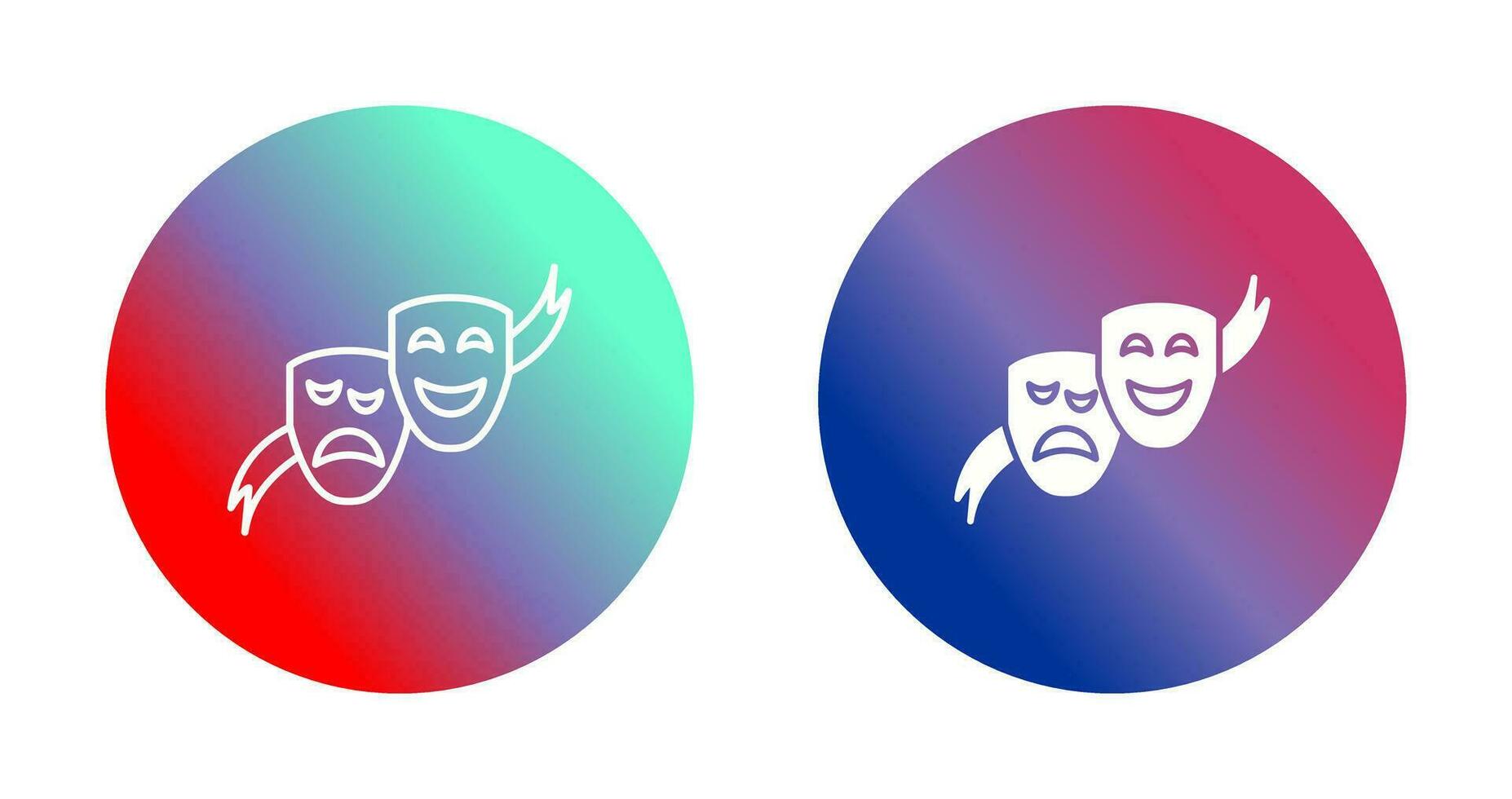 theater maskers vector icoon