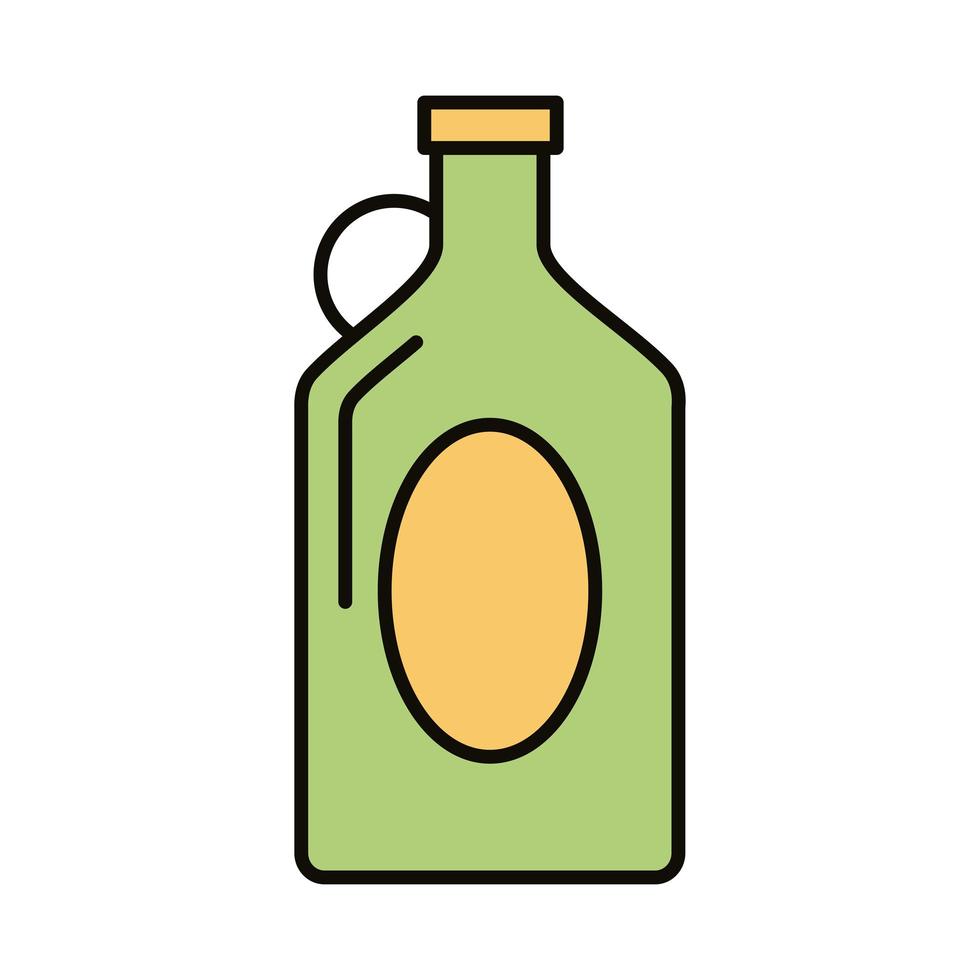 drank groene fles lijn en vulling pictogram vector