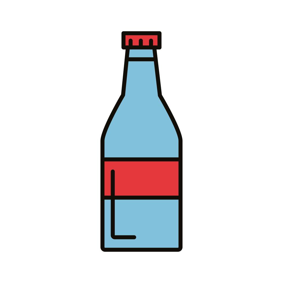 drank waterfles drinken lijn en vulling pictogram vector