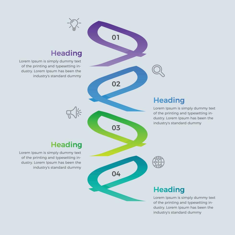 4 bedrijf infographics ontwerp. vector van Sjablonen voor modern vector grafiek, diagram en presentaties. bedrijf concept met opties, stappen, onderdelen of processen infographic sjabloon