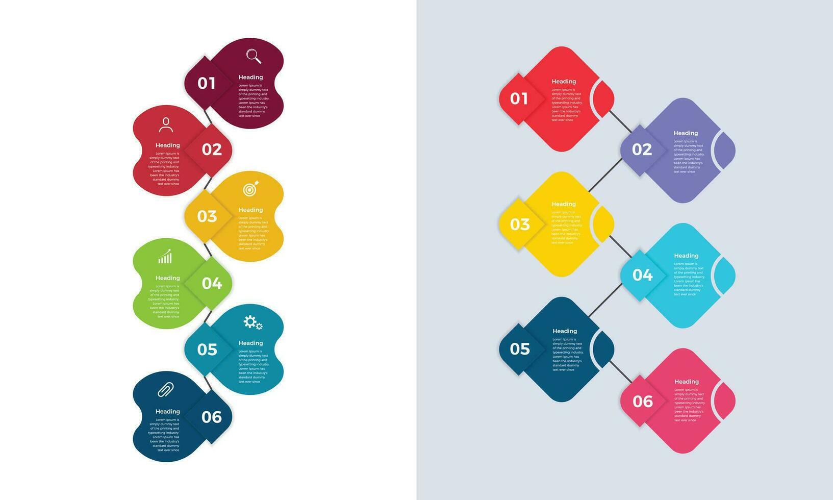 bedrijf infographics set. verzameling van Sjablonen voor modern vector grafiek, diagram en presentaties. bedrijf concept met opties, stappen, onderdelen of processen infographic sjabloon