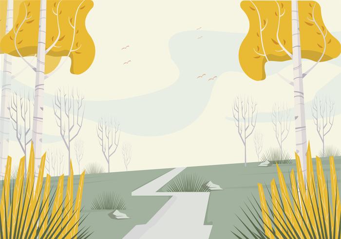 Vector prachtige landschap illustratie