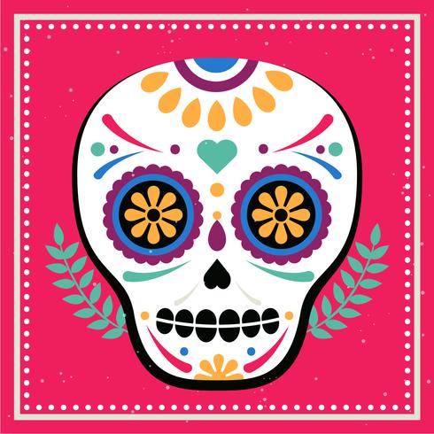 Vector Mexicaanse schedel masker illustratie
