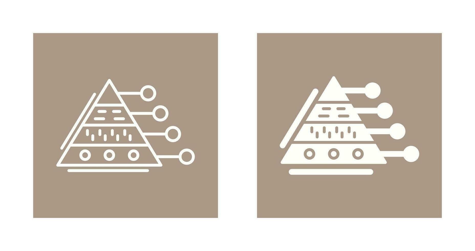 piramide diagram vector icoon