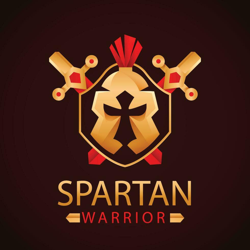 helling spartaans helm logo sjabloon vector