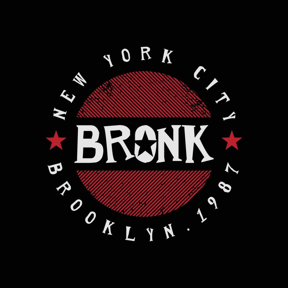 nieuw york stad, bronx. typografie, t-shirt grafiek, poster, afdrukken, banier, folder vector