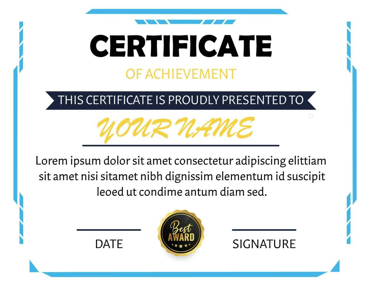 vector certificaat sjabloon