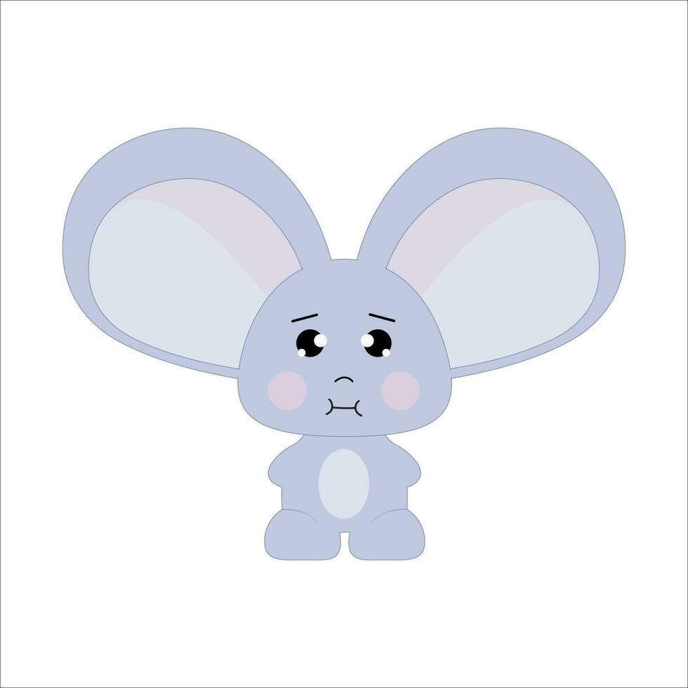 schattig muis met groot oren vector