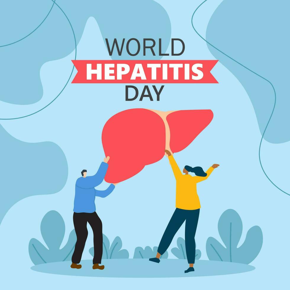 wereld hepatitis dag, vector illustratie