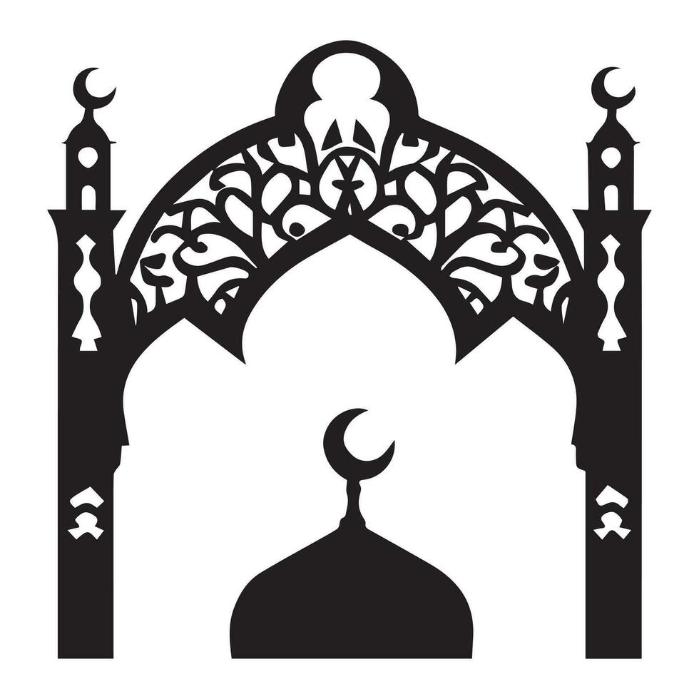 Islamitisch vector ornament vector illustratie, Islamitisch silhouet