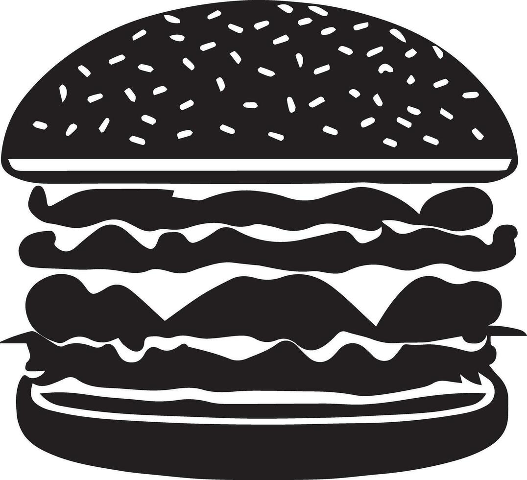 hamburger voedsel vector silhouet