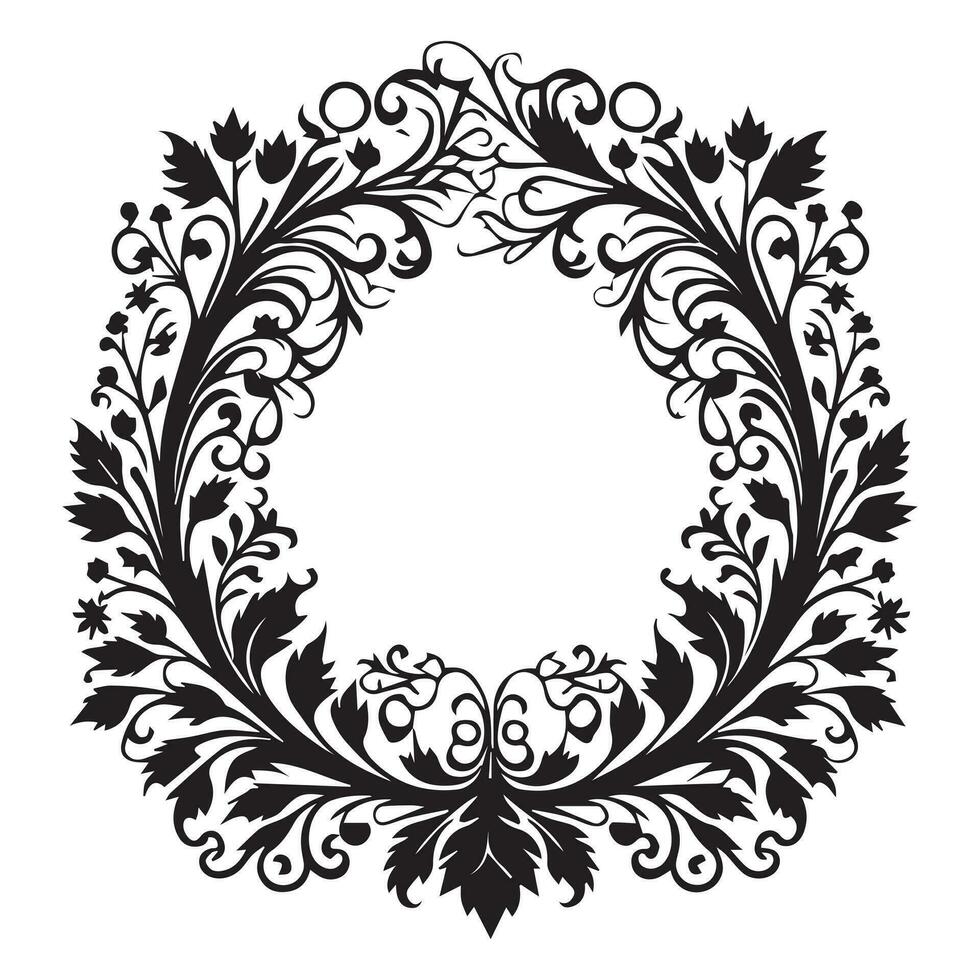 bloemen ornament vector silhouet, reeks van bloemen ontwerp elementen. vector