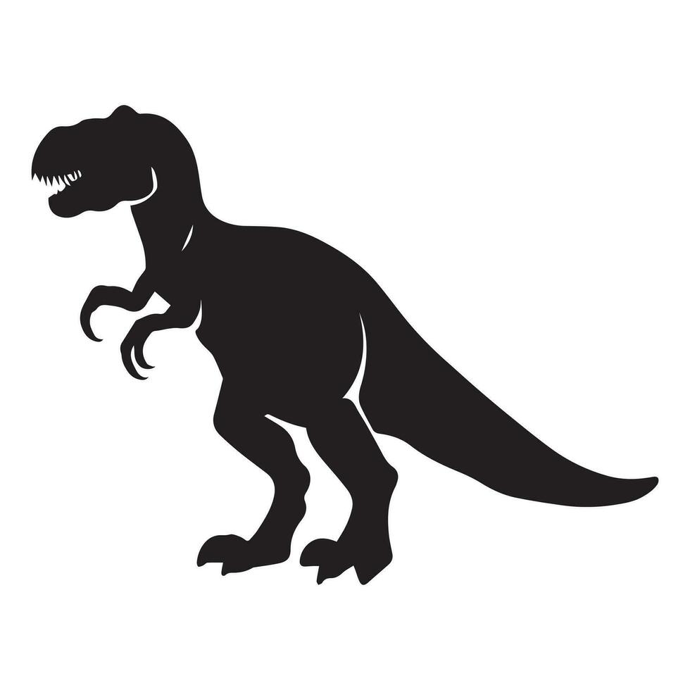 een dinosaurus vector silhouet zwart kleur illustratie