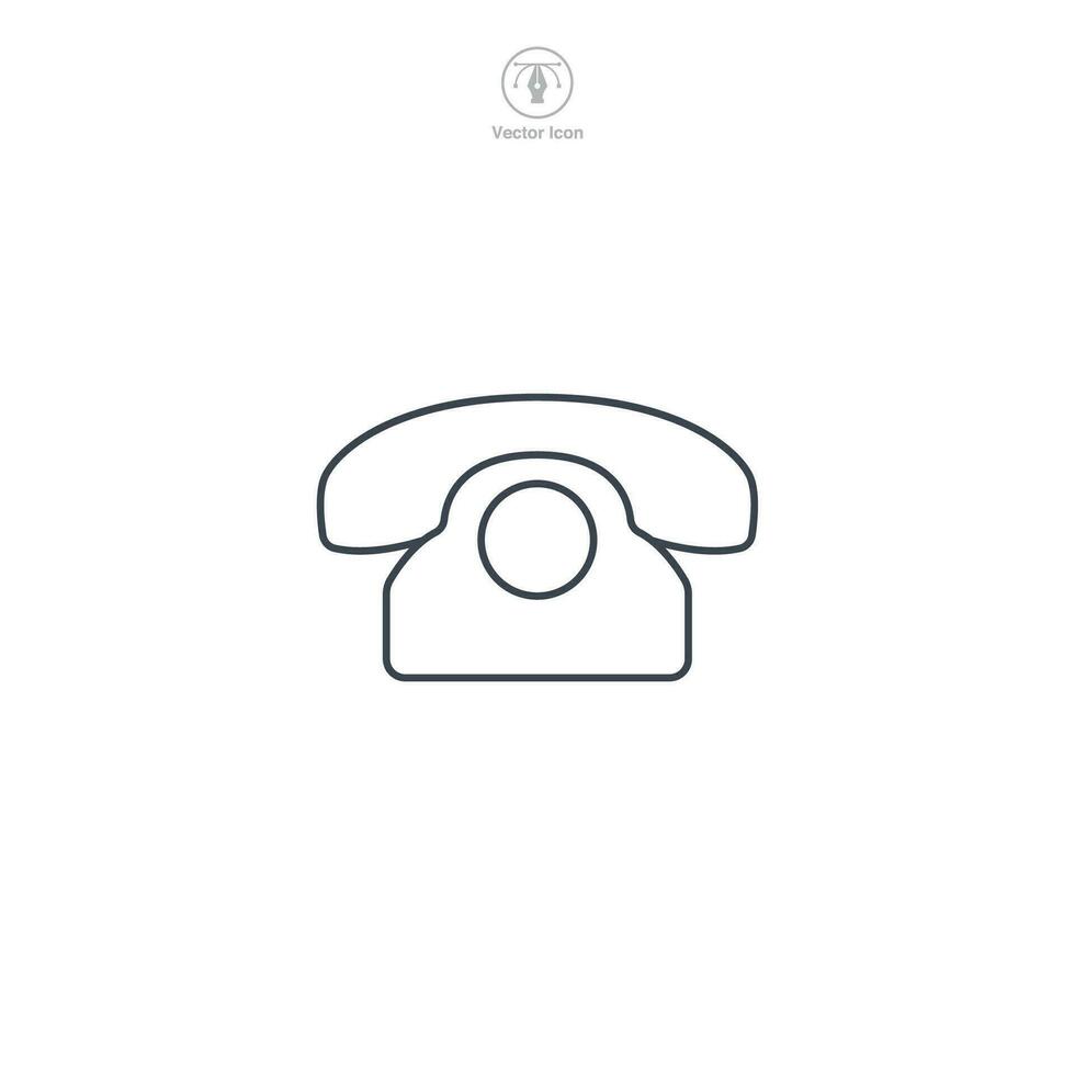 telefoon icoon. een strak en herkenbaar vector illustratie van een telefoon, symboliseert communicatie, belt, en mobiel apparaten.