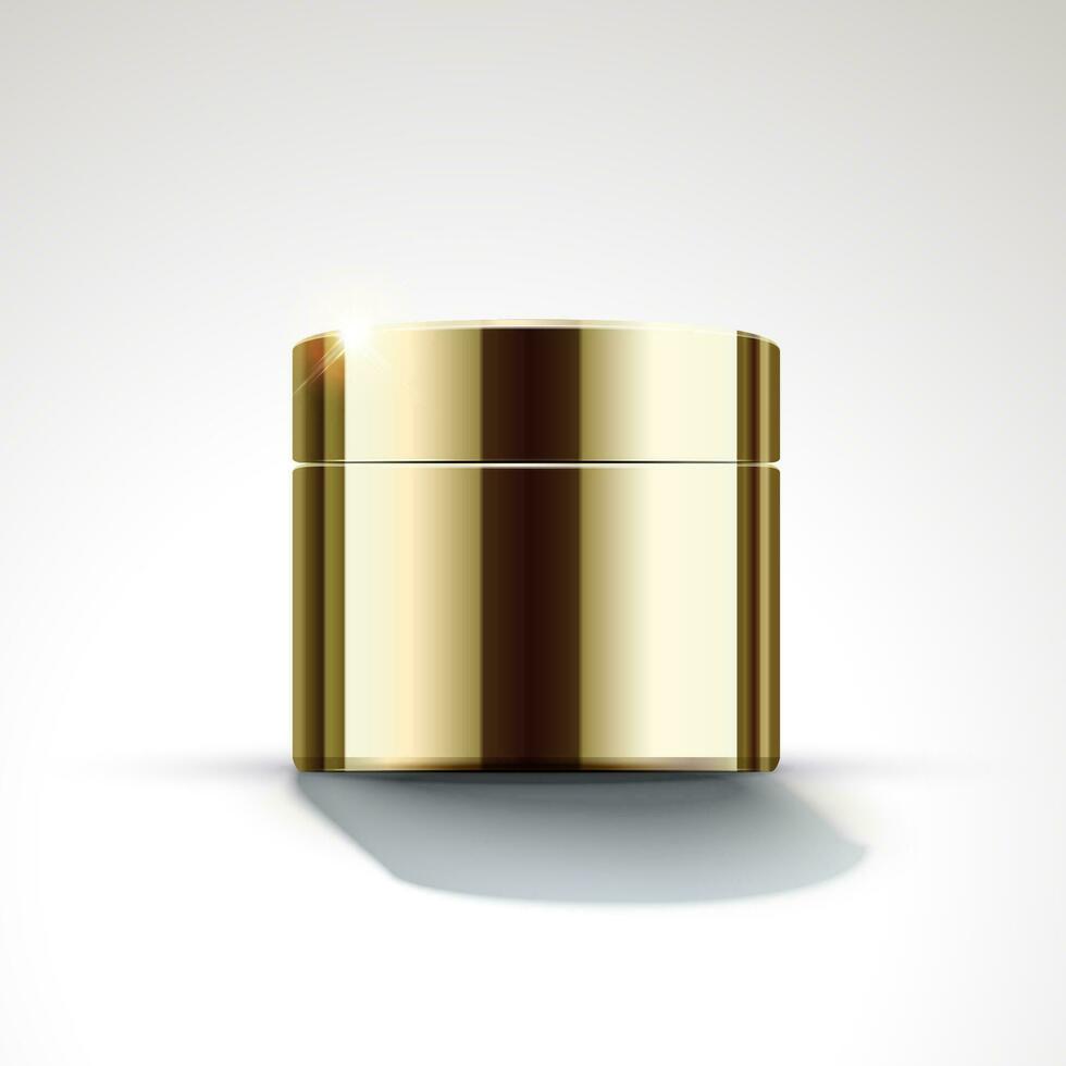 gouden kleur room pot pakket ontwerp in 3d illustratie vector