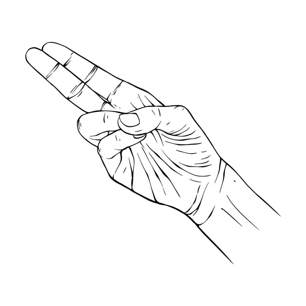 hand- getrokken gebaar schetsen vector illustratie lijn kunst