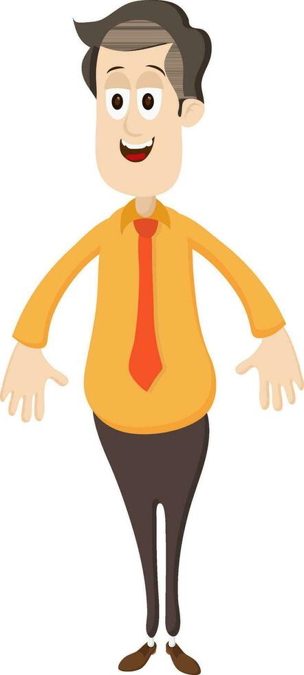 tekenfilm karakter van een gelukkig zakenman. vector