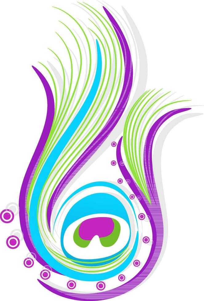 creatief abstract Pauw veer ontwerp. vector