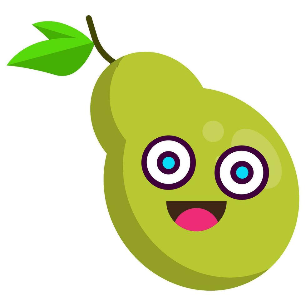 schattig groen Peer stickers fruit tekens vector