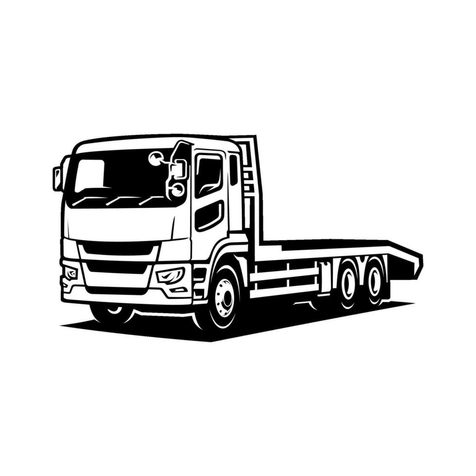 vervoerder vrachtwagen, slepen vrachtauto illustratie vector geïsoleerd