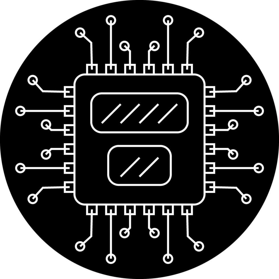 kunstmatig intelligentie- glyph icoon vector elementen voor bedrijf ai symbool concept