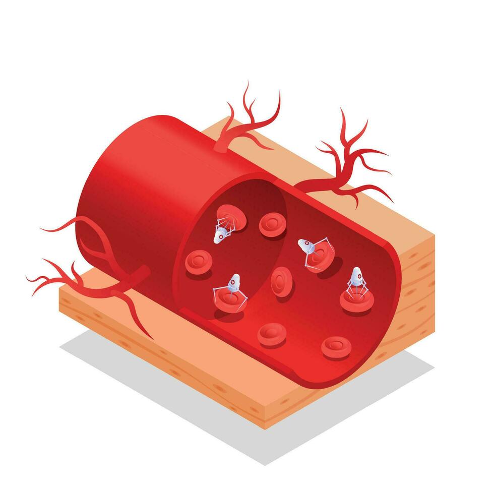 isometrische nanotechnologie concept vector