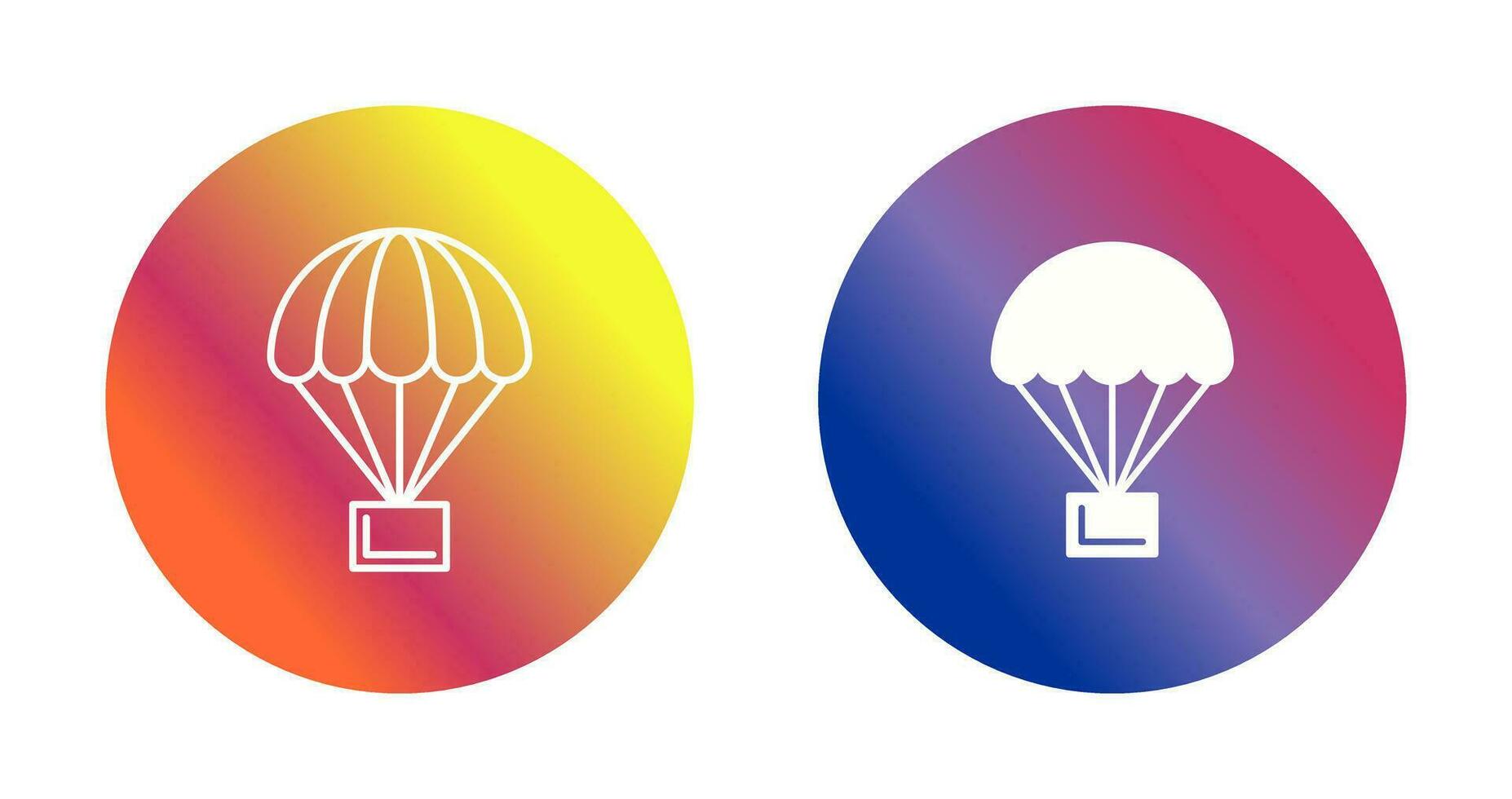 parachute vector pictogram