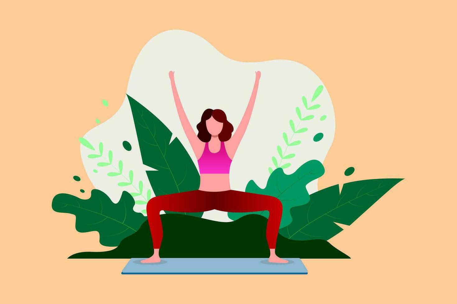 vlak Internationale dag van yoga illustratie vector