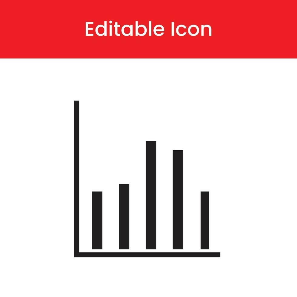 verticaal bar diagram icoon, verticaal bar diagram schets icoon, verticaal bar diagram vector icoon