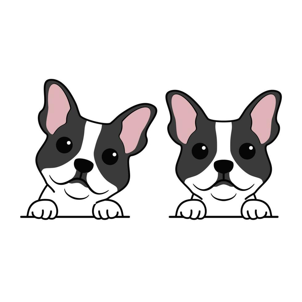 schattig bulldog puppy tekenfilm vector illustratie