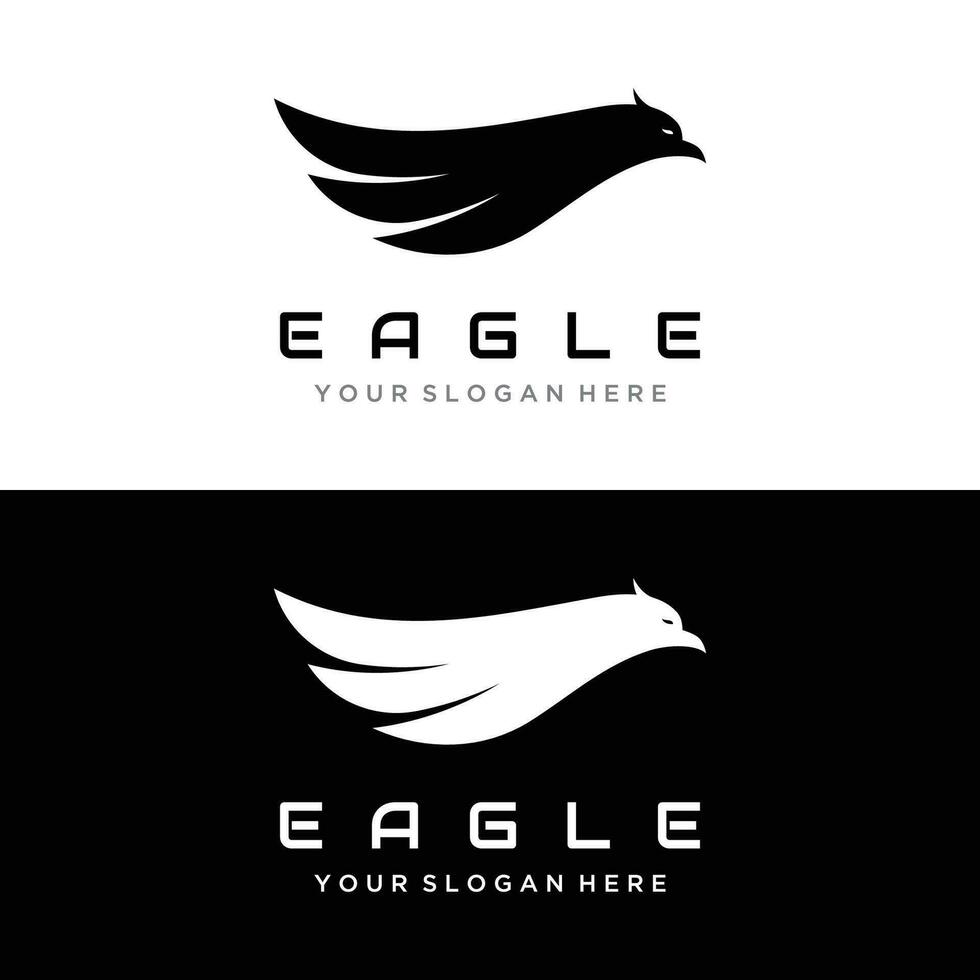 gemakkelijk adelaar vogel logo sjabloon ontwerp met creatief idee.vector illustratie. vector