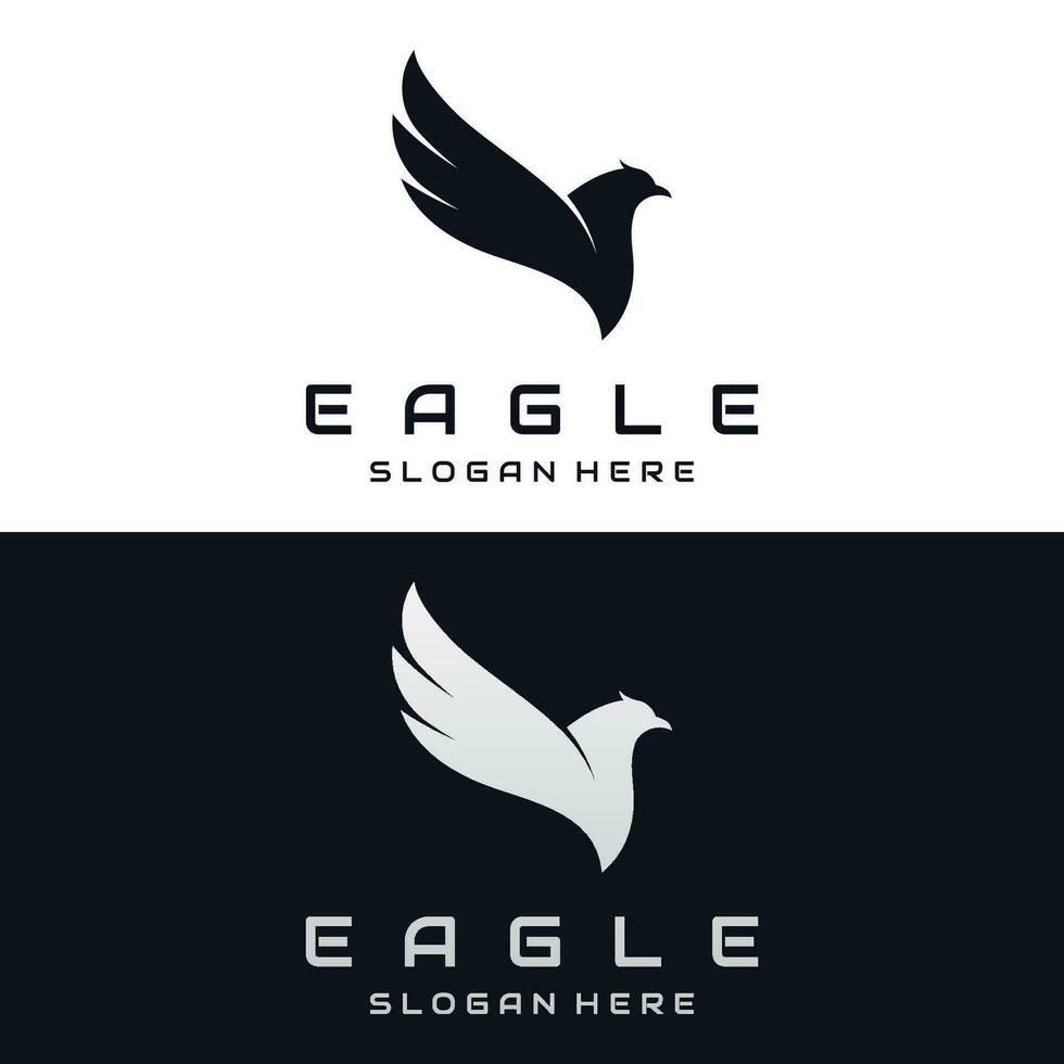 gemakkelijk adelaar vogel logo sjabloon ontwerp met creatief idee.vector illustratie. vector