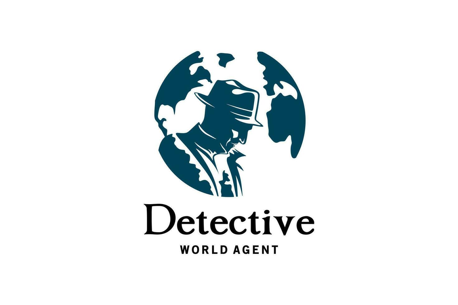 detective Mens logo silhouet ontwerp met een mengsel van wereld pictogrammen, detective Mens ontwerp inspiratie vector