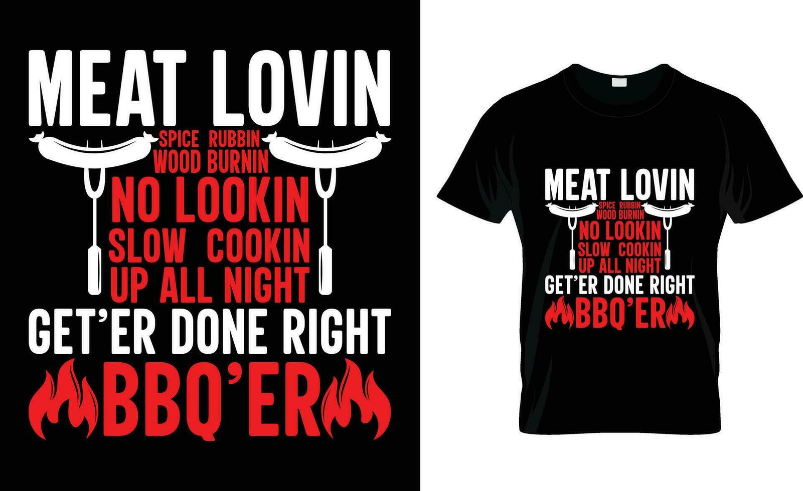 bbq t-shirt ontwerp vector