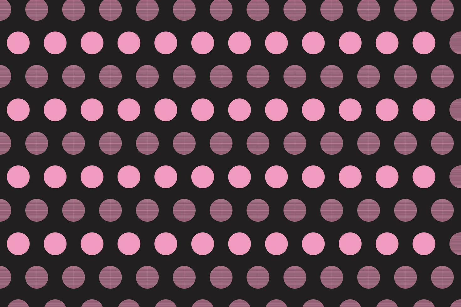 gemakkelijk abstract genaaid baby roze kleur polka punt patroon Aan zwart kleur achtergrond vector