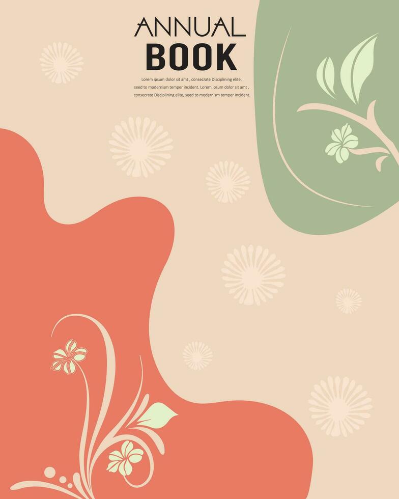 vector voorjaar boek Hoes minimalis ontwerp