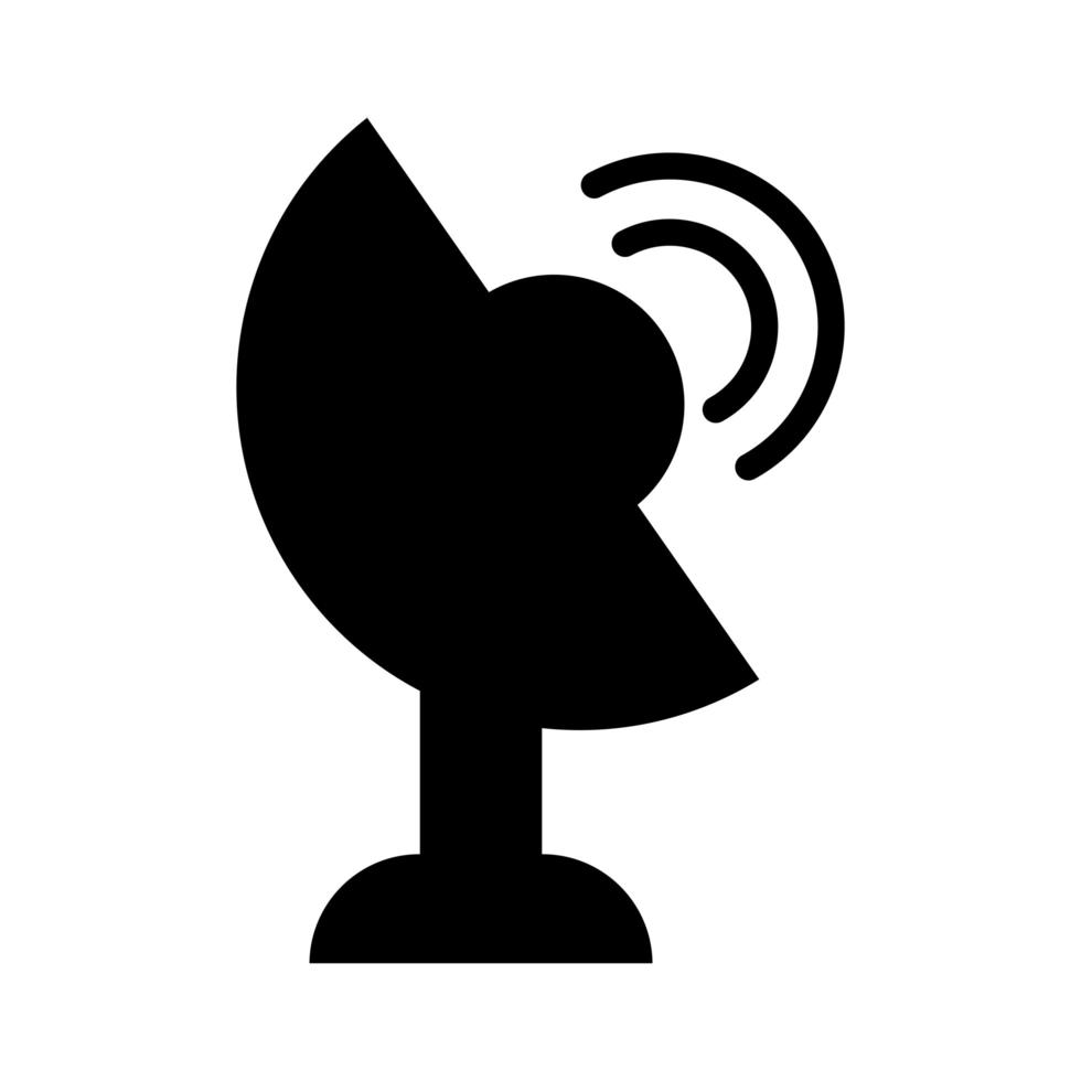 antenne communicatie silhouet stijlicoon vector