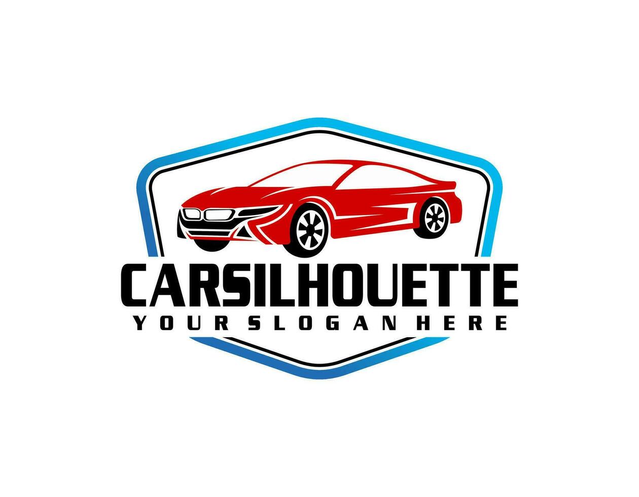 illustratie van auto verhuur logo, embleem, badges geïsoleerd Aan zwart achtergrond, donker logo met aantrekkelijk kleur verloop. vector