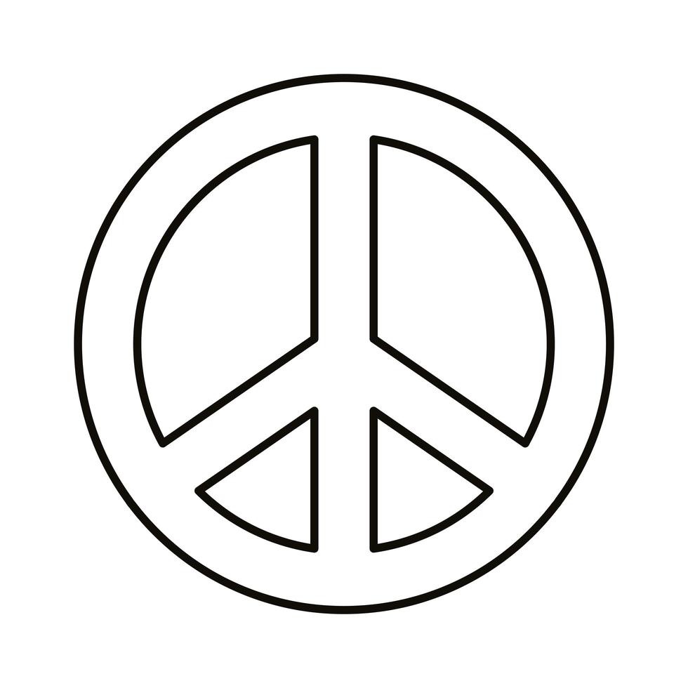 vrede symbool lijn stijlicoon vector