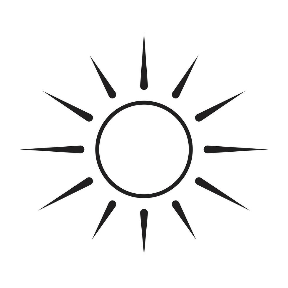 zon met stralen vector icoon ontwerp. zon vlak icoon.