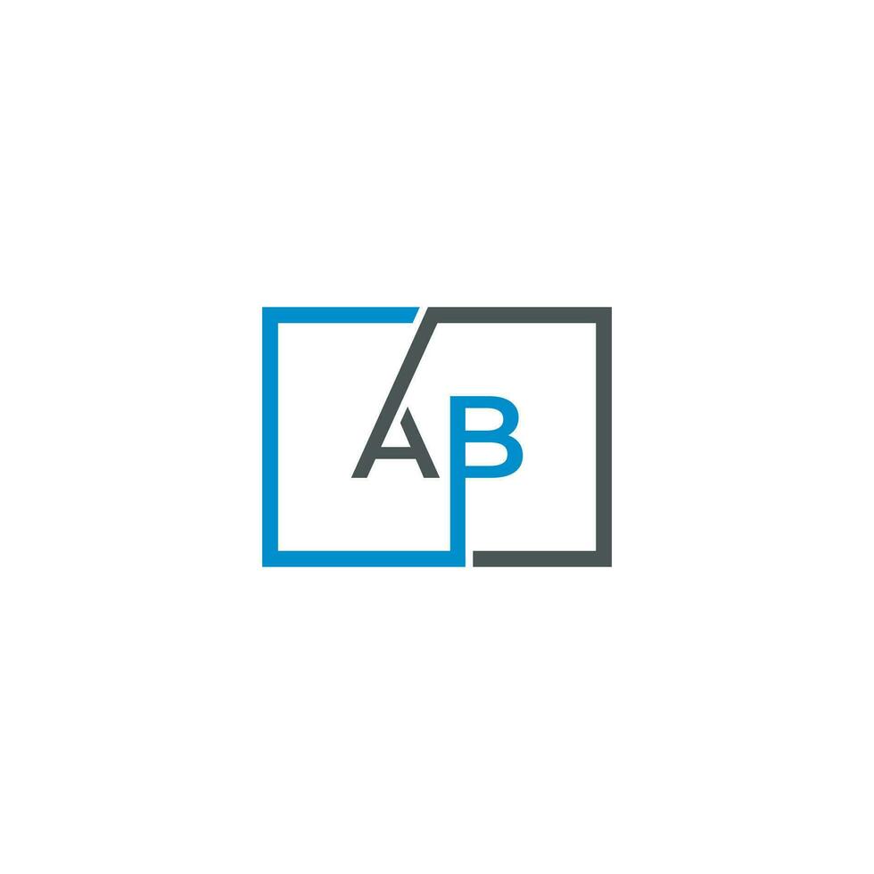 plein zakelijke brief ab monogram logo ontwerp vector