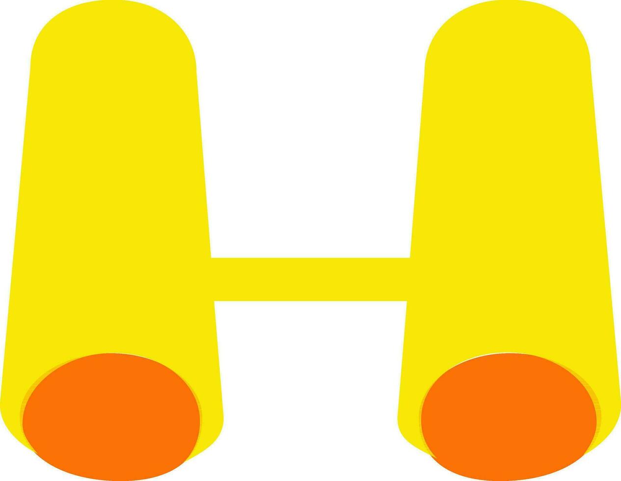 geel en oranje verrekijker Aan wit achtergrond. vector