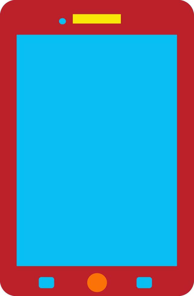 rood en blauw smartphone in vlak stijl. vector