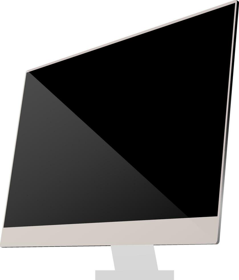 3d modern lcd TV Aan wit achtergrond. vector